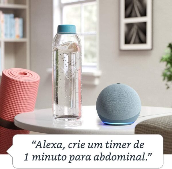 Novo Echo Dot (4ª Geração): Smart Speaker com Alexa - Cores Preto, Branco e Azul - Image 5