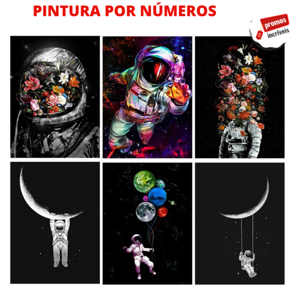 Pintura Por Números - Pintura Guiada - Arte de Parede com Alta Qualidade DIY - DROFE (40x50cm) MUITAS OPÇÕES - Image 7