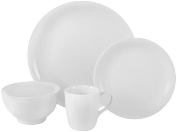Aparelho de Jantar 16 Peças Schmidt Porcelana - Redondo Branco Universal - Image 4
