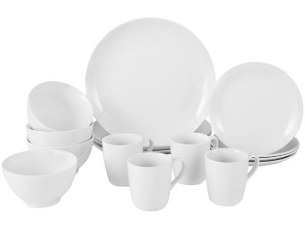 Aparelho de Jantar 16 Peças Schmidt Porcelana - Redondo Branco Universal - Image 2