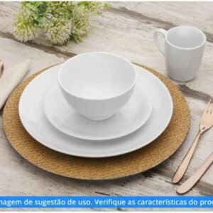 Aparelho de Jantar 16 Peças Schmidt Porcelana - Redondo Branco Universal