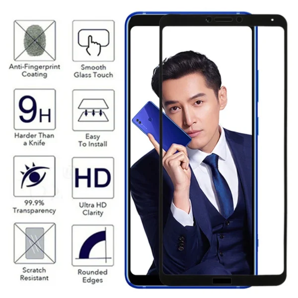 Película de vidro temperado para honor note 10, cobertura completa, 3 unidades, proteção, película de segurança, filme protetor - Image 4