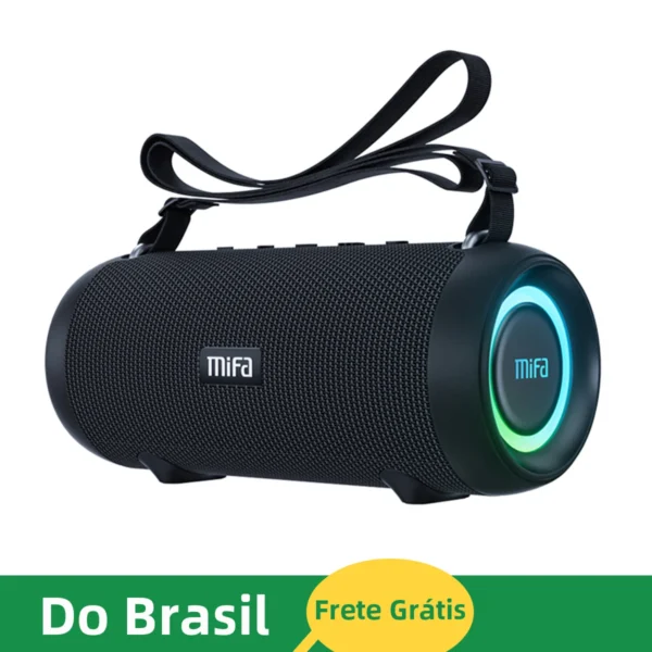 Altifalante Bluetooth Mifa A90, Amplificador Classe D, Excelente Baixo Desempenho Camping Speaker, Potência de saída 60W