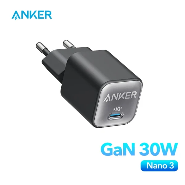 Anker USB C 30W 511 Carregador (Nano 3) Carregador Portátil Tpye C Carregador para iphone 15 pro max carregador iphone carregamento rápido