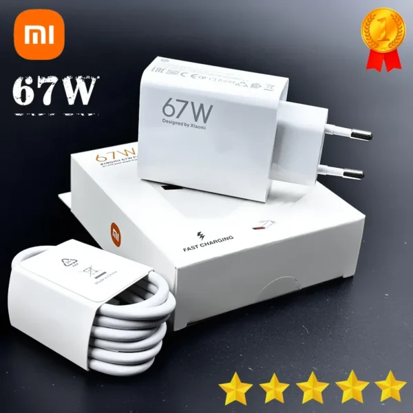 Carregador Rápido Xiaomi Turbo, Plug UE Original, 6A, Cabo Tipo C, Mi 11 Pro, Dobrar Mistura, Poco X3 GT X4, 5G, Redmi Note 11 Pro, 67W