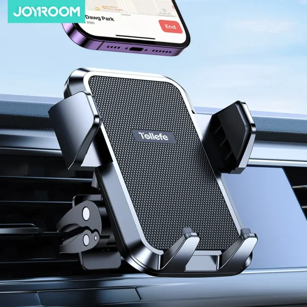 Joyroom-suporte do telefone do carro atualizado, proteção de grau militar, casos grandes, casos grossos, amigável, mãos livres, ventilação de ar, montagem do carro