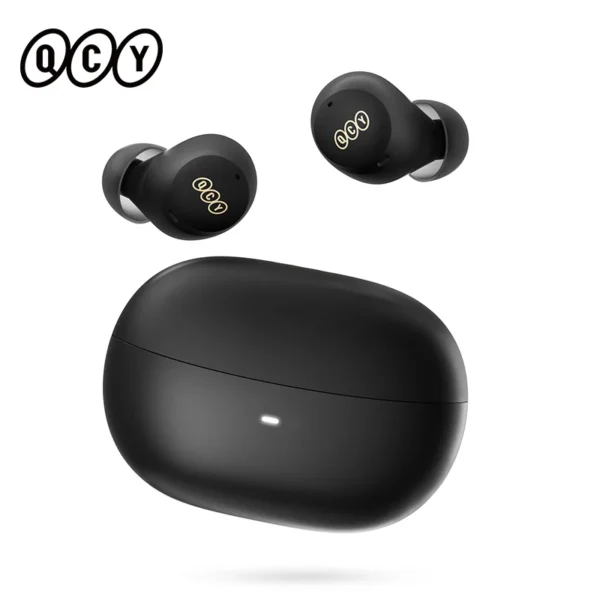 QCY-HT07 ANC Fones De Ouvido Sem Fio, Auscultadores HiFi, Cancelamento de Ruído, Earbuds TWS, 6 Microfone, Chamada AI HD, Reprodução 32H, 40dB, Bluetooth 5.2