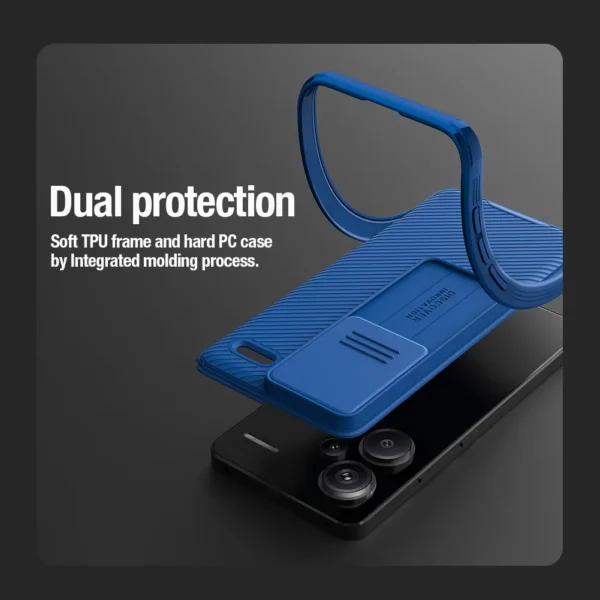 Nillkin para xiaomi redmi note 13 pro plus 5g caso lente de proteção da câmera fosco duro camshield 360 capa traseira completa - Image 5