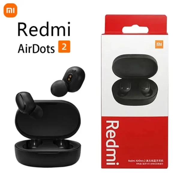 Xiaomi-Redmi Airdots 2 Wireless Bluetooth Headset com microfone, fones de ouvido, fones de ouvido, novos