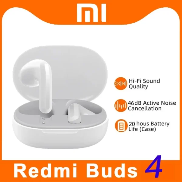 Fones de ouvido sem fio Xiaomi-Redmi Buds 4 Lite, fone IP54 impermeável, fones de ouvido leves Comfort Fit, 20h Playtime