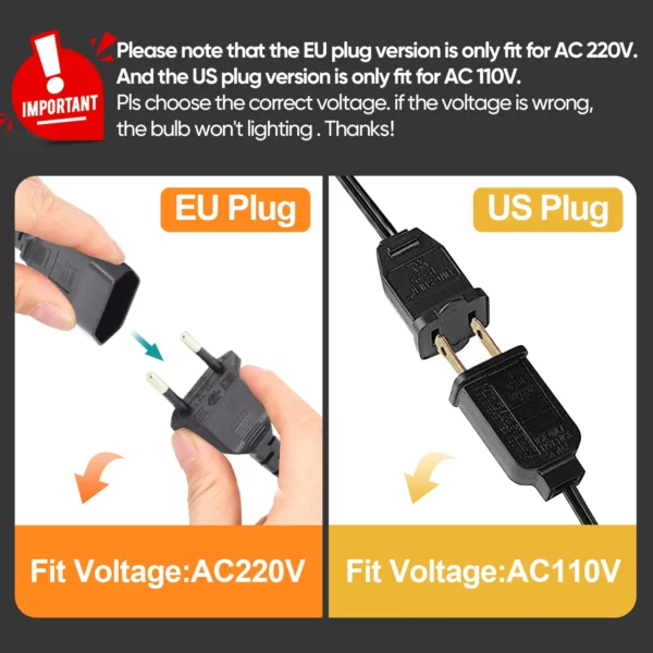 Impermeável Shatterproof plástico String luz, guirlanda ao ar livre, decoração do jardim, UE e EUA Plug, conectável, G40, E12, 1W lâmpadas - Image 4