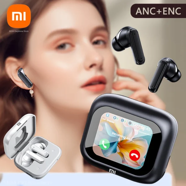 XIAOMI-E18 Pro Full In Touch Screen Headphone, ANC Earbuds com microfone, cancelamento de ruído, sem fio, InEar, ENC, Bluetooth 5.4, novo