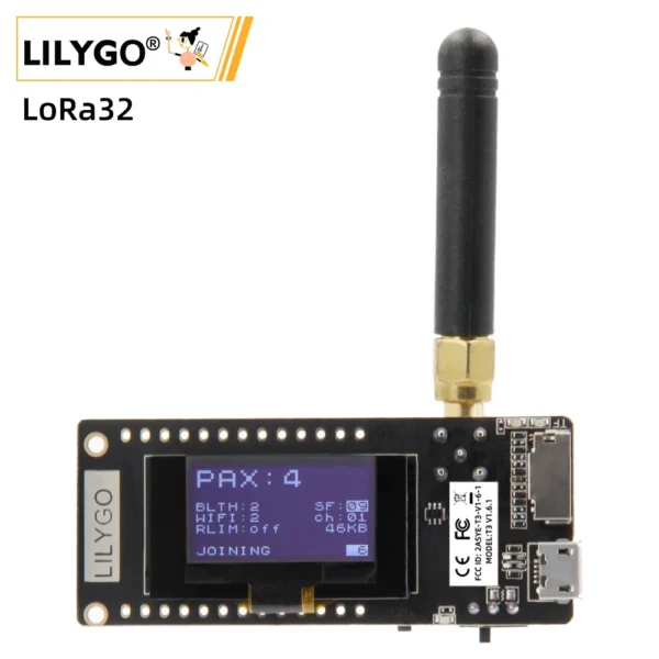 LÍLIGO®Módulo de cartão SD sem fio, Bluetooth, WIFI, ESP-32, TTGO, LoRa32, V2.1, 1.6, Versão 433, 868, 915Mhz, OLED, 0,96 ", SMA