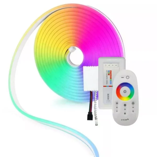 Fita Mangueira LED Neon RGB 5 Metros, Controle Touch Wireless, Com ou Sem Fonte, Resistente à Água - Image 3