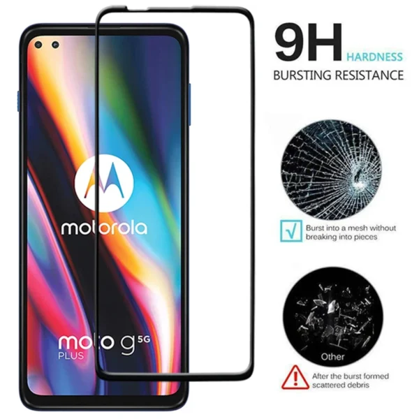 3 pçs cobertura completa de vidro temperado para motorola moto g 5g mais à prova de riscos protetor de tela película protetora para motog 5g mais 6.7" - Image 3