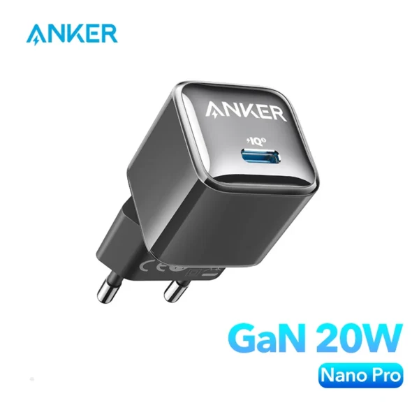 Anker-nano pro carregador usb, carregador rápido, durável e compacto, 20w, piq 3.0, para iphone 15/15 plus/15 pro/15 pro max/galaxy