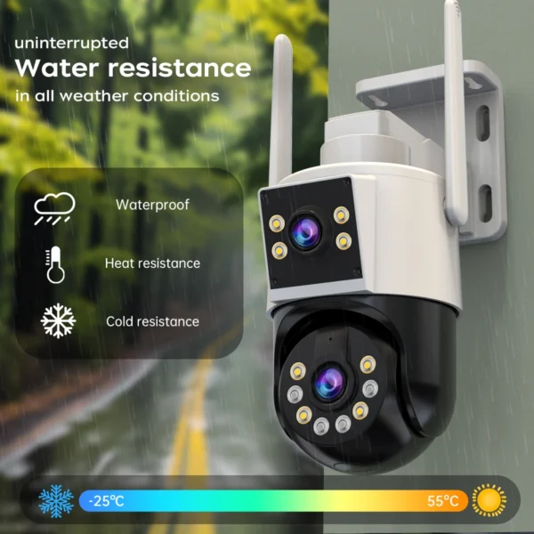 Jooan 10mp 6mp ptz wifi câmera ao ar livre lente dupla tela dupla câmera ip ai rastreamento proteção de segurança cctv câmera de vigilância - Image 5