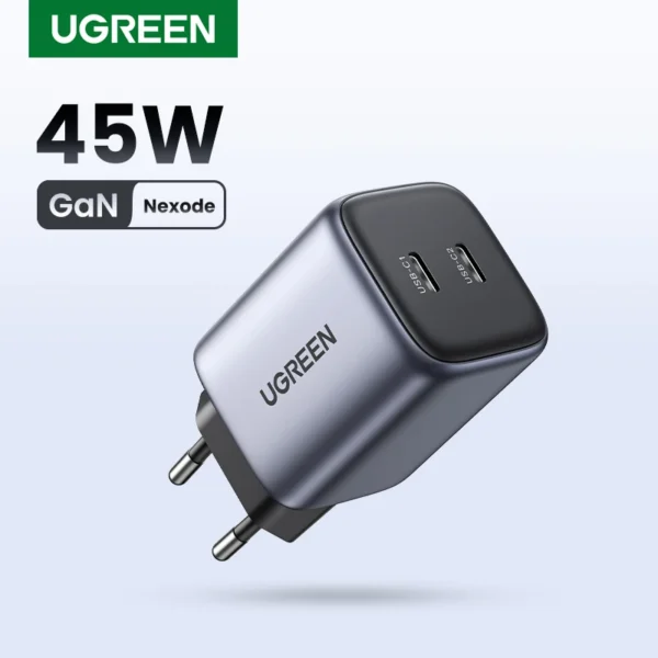 Ugreen eua plug 45w gan carregador usb carregador rápido pd qc 3.0 usb c carregador rápido para o iphone 14 13 carregador de viagem portátil