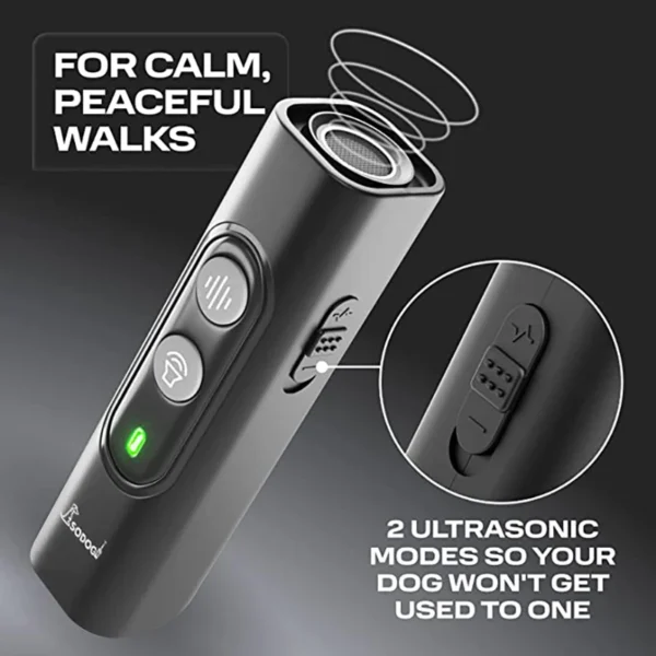 Repelente ultra-sônico do cão de estimação abqp anti barking parar o dispositivo de treinamento da casca do cão de alta potência com usb recarregável - Image 3