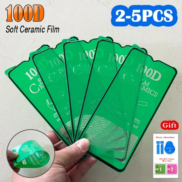 2-5 pces hd ou matte capa completa filme cerâmico macio para samsung galaxy a13 a23 a33 a53 5g a73 a03 núcleo m23 m53 protetor de tela 100d