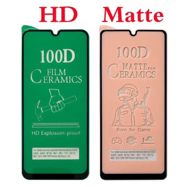 2-5 pces hd ou matte capa completa filme cerâmico macio para samsung galaxy a13 a23 a33 a53 5g a73 a03 núcleo m23 m53 protetor de tela 100d - Image 3