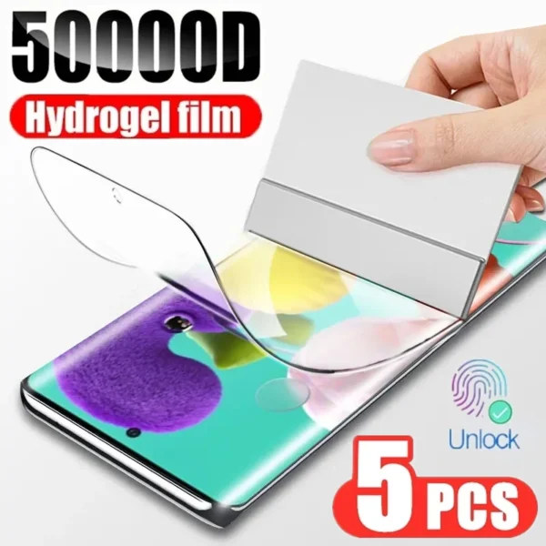 Filme de hidrogel para Samsung Galaxy, protetor de tela, A54, A34, A14, A13, A53, A52, A12, A33, A23, A32, A51, A52S, A73, A72, A03, m12, M32, M52, 5 PCes