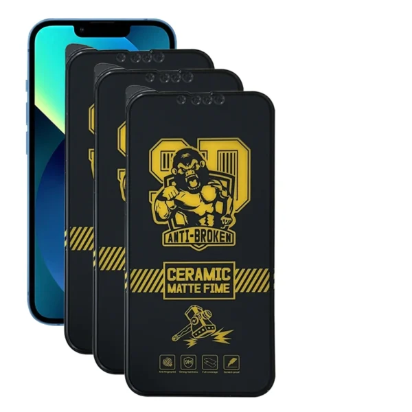 Película Protetora Cerâmica Matte Suave para iPhone, HD Protetor de Tela, Alta Qualidade, 15, 14, 13, 12, 11 Pro, XR, X, XS Max, 6, 8, 7, PCes 3 - Image 6