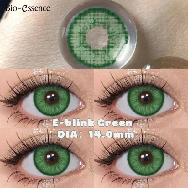 Lentes de Contato Coloridas Bio-Essence, Olhos Grandes Roxos, Cosplay Anual, Azul, Verde, Cosmético, Maquiagem Suave, Pupilas, 2 Unidades - Image 3