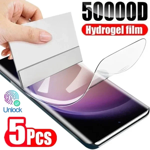 Filme de hidrogel para Samsung, Protetor de Tela, S23, S21, S22, S24 Ultra, S8, S9, S10 Plus, S20, S23 FE, Note 20 Ultra, 8, 9, 10 Plus, s10E, 5 PCes