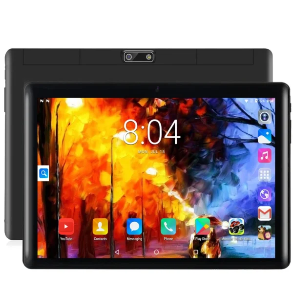 10. Tablet pc android de 1 polegada, com google play, câmera dupla, octa core, dual sim, telefonema, bluetooth, wi-fi, 4gb ram, 64gb rom, novo