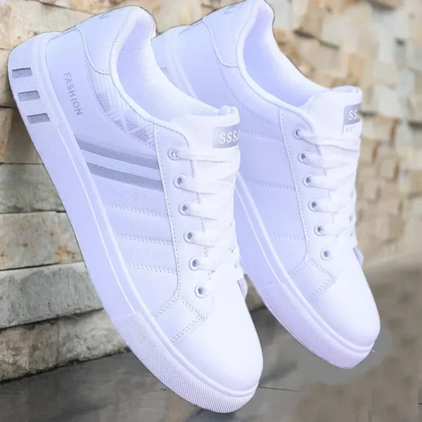 Tênis masculino branco sapatos casuais masculinos originais leves sapatos de luxo para homens respirável apartamentos tênis chaussure hommes