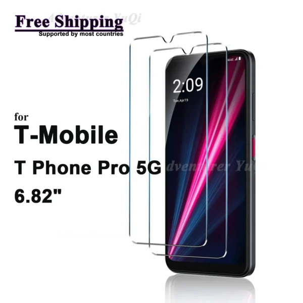 T-celular pro 5g vidro temperado protetor de tela hd 9h transparente claro anti-risco caso de proteção