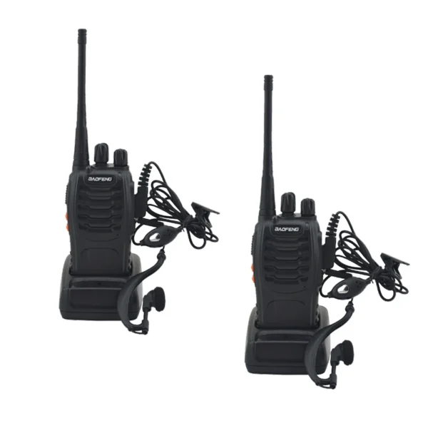 2 pçs/lote BF-888S BAOFENG Walkie talkie UHF rádio em Dois sentidos baofeng 888s 16CH Transceptor Portátil UHF 400-470MHz com Fone de Ouvido