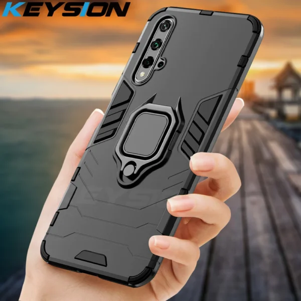 Keysion-caso armadura à prova de choque para huawei mate 30 20 pro p30 p20 lite p inteligente y5 y6 y7 y9 2019, honra 20 pro 10i 10 lite 8a 8x 9x