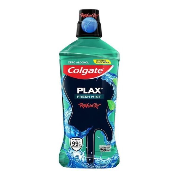 Enxaguante Bucal Colgate Fresh Mint Zero Álcool Leve 750ml Pague 500ml