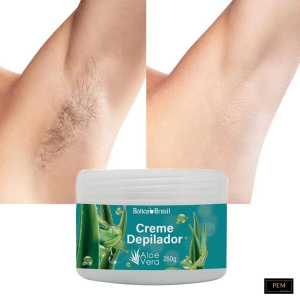 Depila Sem Dor Creme Aloe Vera Depilação Perfeita Para Axilas Pernas Virilha Rosto e Corpo