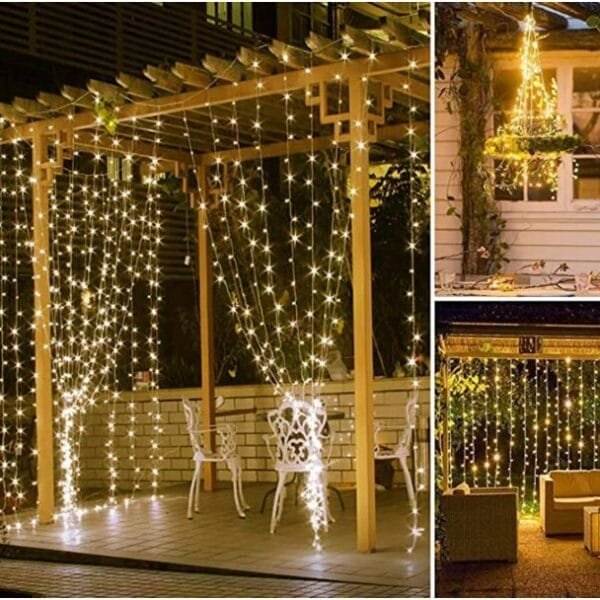 cortina 300 Leds 3x3 Metros Festa Casamento Eventos Natal Luz Amarelo