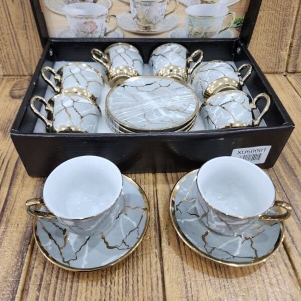 Xícara de café kit com 12 peças de Cerâmica em porcelana top10