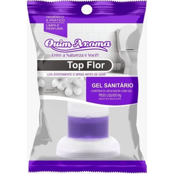 Kit 10 Unidades Gel Sanitário Top Flor Quim Aroma