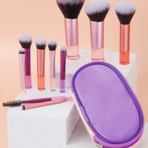 10 Peças Pincéis Cosméticos Clássicos Multifuncionais para Suprimentos de Maquiagem na Penteadeira