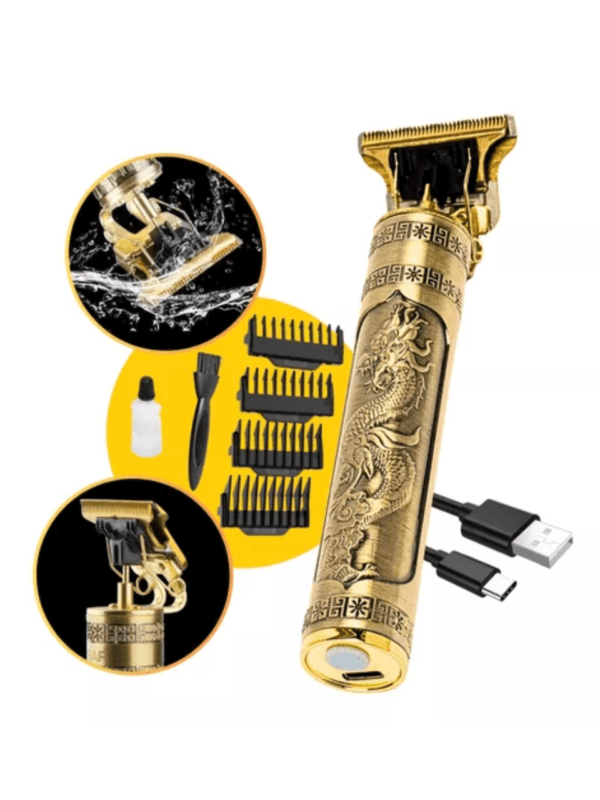 Máquina De Cortar Cabelo | Para Barba, Pezinho, Cabelo e Depilação | Maquininha Designer Dragão
