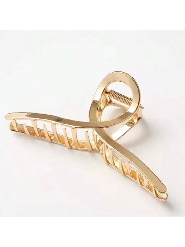 Prendedor De Cabelo G Metal Presilha Piranha 13cm  com perula luxo