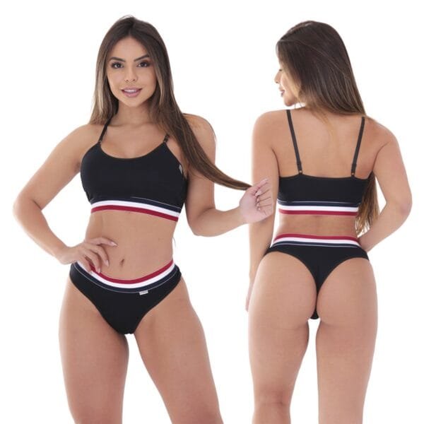 Conjunto Top Listra + Tanga Fio Sexy Listra