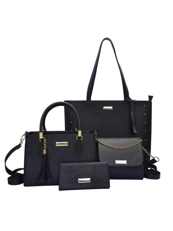 Kit Bolsa Feminina Sacola Grande + Bolsa Média + Tira Colo + Carteira