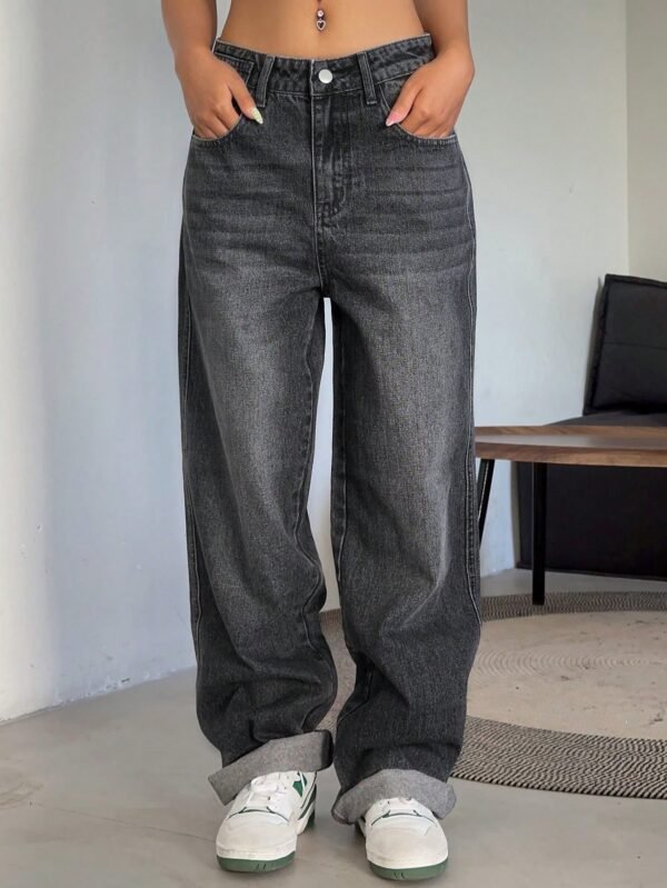 DAZY Jeans De Perna Reta Com Bolso Inclinado