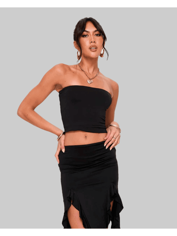 STRAPLESS TOP CROP TUBE TOP CROPPED SEM ALÇAS JUSTO AITONA
