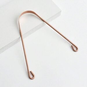 100% Cobre Puro Higienizador Para Raspagem Lingual Higiene Saúde Bucal - Modelo Premium