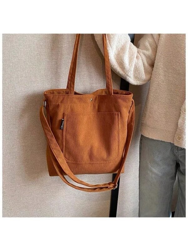 bolsa feminina transversal e ombro veludo cotelê "LOGOMG"