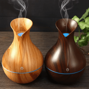 Umidificador Aromatizador Silencioso Com Design Em Madeira