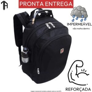 Mochila Escolar Resistente Bem Espaçosa Faculdade Trabalho Viagem Cor Sortida